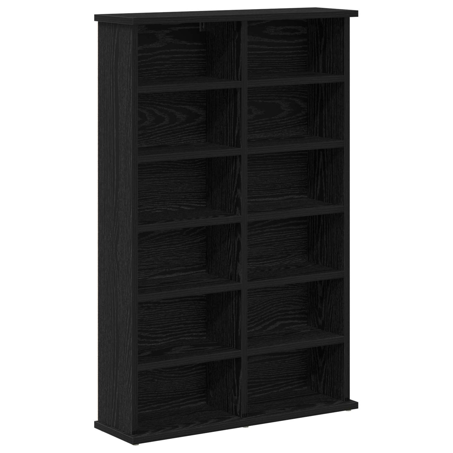 CD Cabinet Black Oak 60 x 17 x 92 cm Engineered Wood