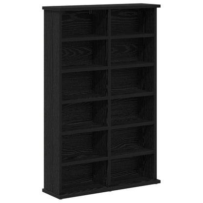 CD Cabinet Black Oak 60 x 17 x 92 cm Engineered Wood