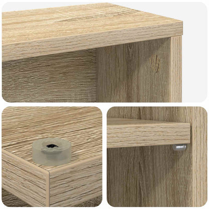 CD Cabinet 2 pcs Sonoma Oak 60 x 17 x 92 cm Engineered Wood