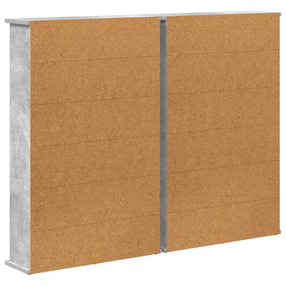 CD Cabinet 2 pcs Concrete Grey 60 x 17 x 92 cm Engineered Wood