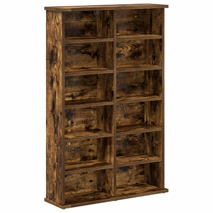CD Cabinet Smoked Oak 60 x 17 x 92 cm Engineered Wood