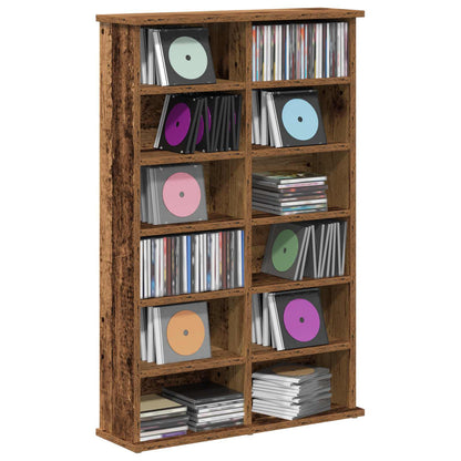 CD Cabinet Old Wood 60 x 17 x 92 cm Engineered Wood