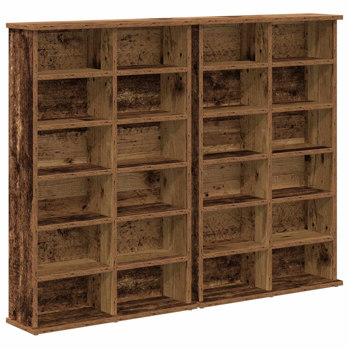 CD Cabinet 2 pcs Oak Wood 60 x 17 x 92 cm Engineered Wood