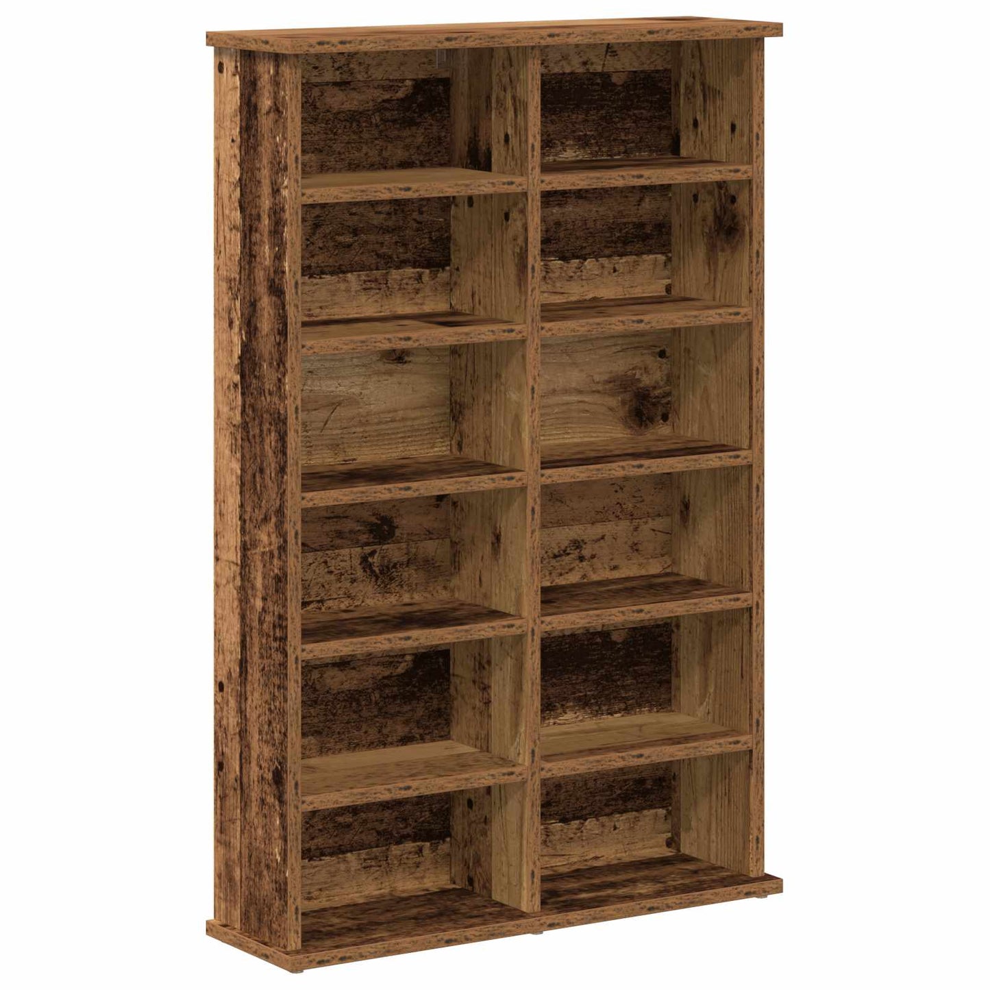 CD Cabinet 2 pcs Oak Wood 60 x 17 x 92 cm Engineered Wood