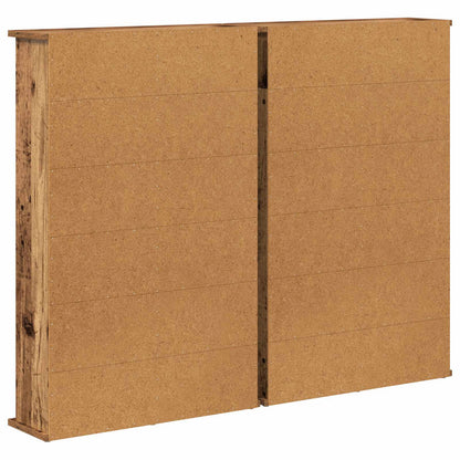 CD Cabinet 2 pcs Oak Wood 60 x 17 x 92 cm Engineered Wood