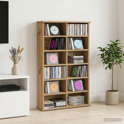 CD Cabinet Artisan Oak 60 x 17 x 92 cm Engineered Wood