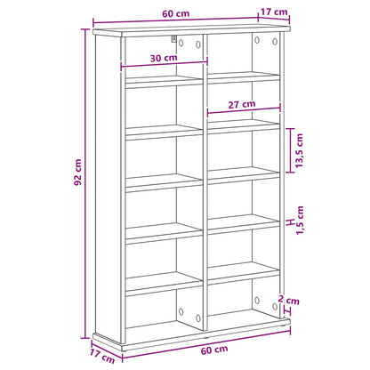 CD Cabinet Artisan Oak 60 x 17 x 92 cm Engineered Wood