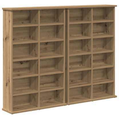 CD Cabinet 2 pcs Artisan Oak 60 x 17 x 92 cm Engineered Wood