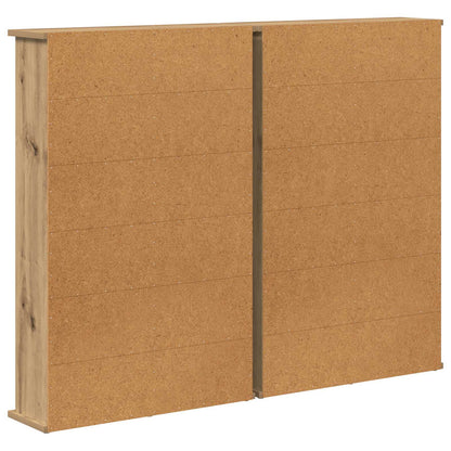 CD Cabinet 2 pcs Artisan Oak 60 x 17 x 92 cm Engineered Wood