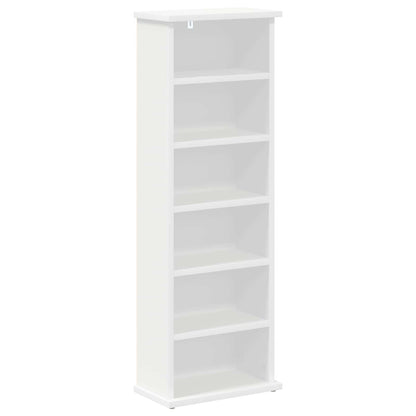 CD Cabinet White 32 x 17 x 92 cm Engineered Wood