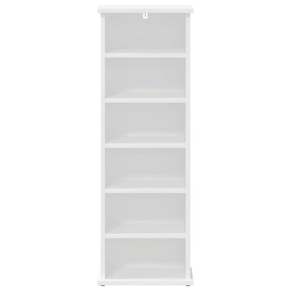 CD Cabinet White 32 x 17 x 92 cm Engineered Wood