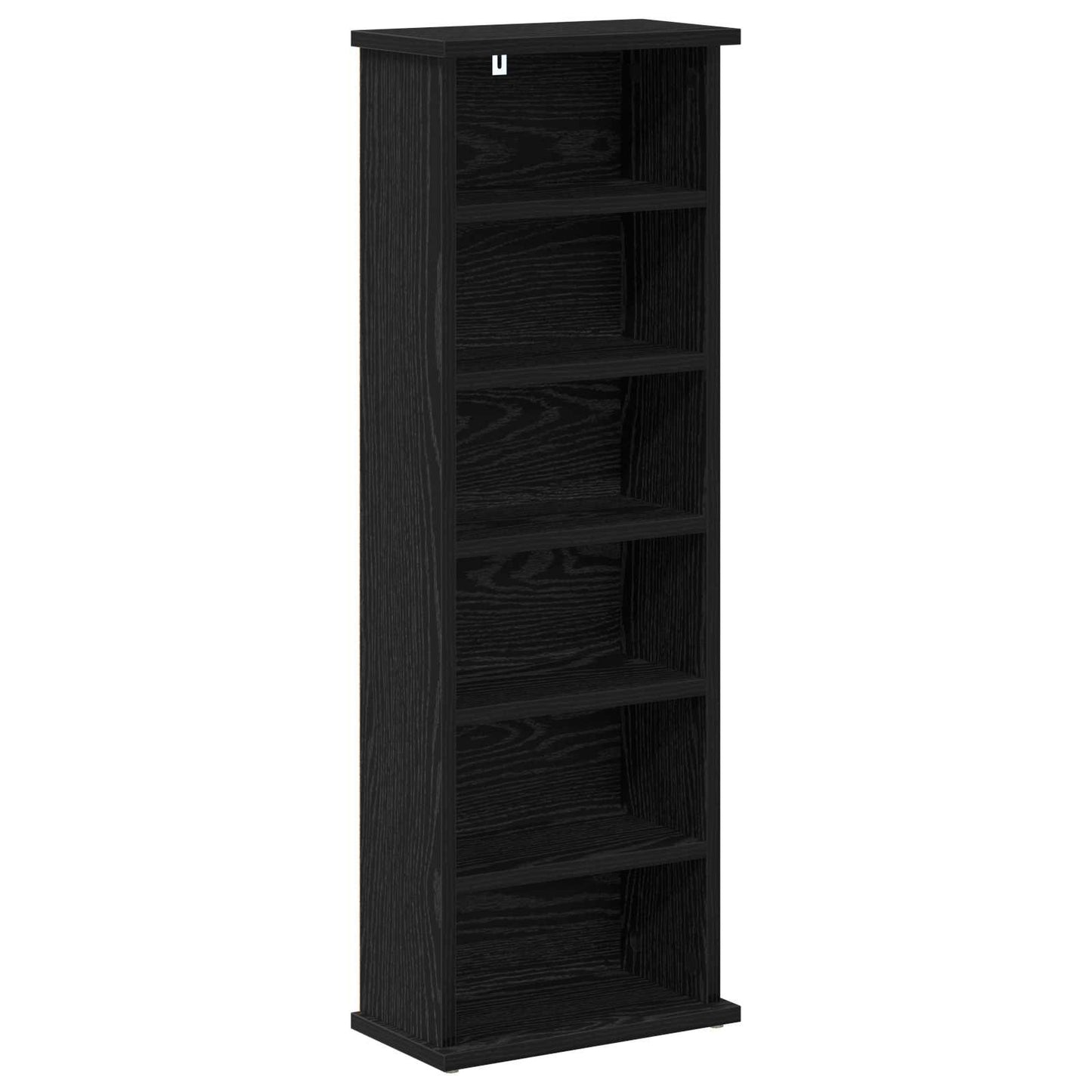 CD Cabinet Black Oak 32 x 17 x 92 cm Engineered Wood