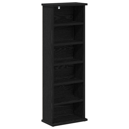 CD Cabinet 2 pcs Black Oak 32 x 17 x 92 cm Engineered Wood