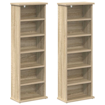 CD Cabinet 2 pcs Sonoma Oak 32 x 17 x 92 cm Engineered Wood