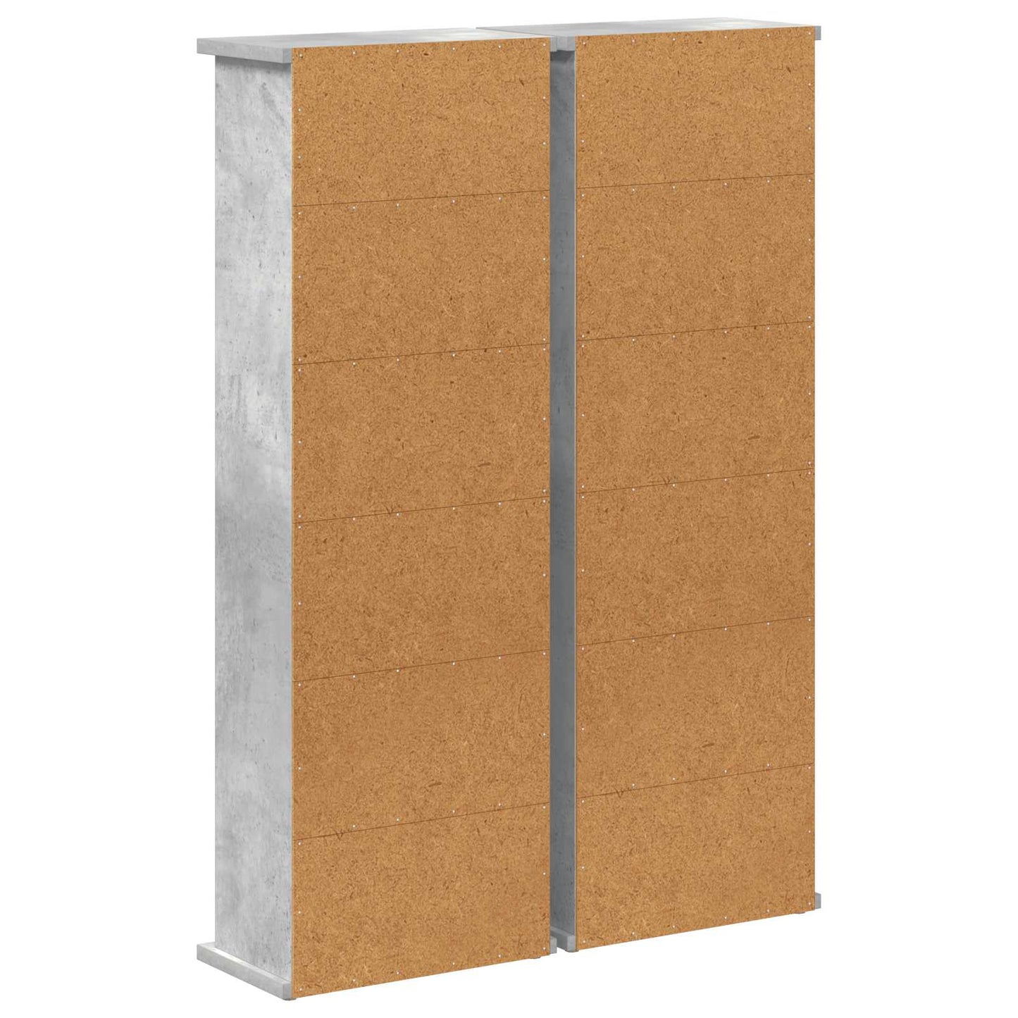 CD Cabinet 2 pcs Concrete Grey 32 x 17 x 92 cm Engineered Wood