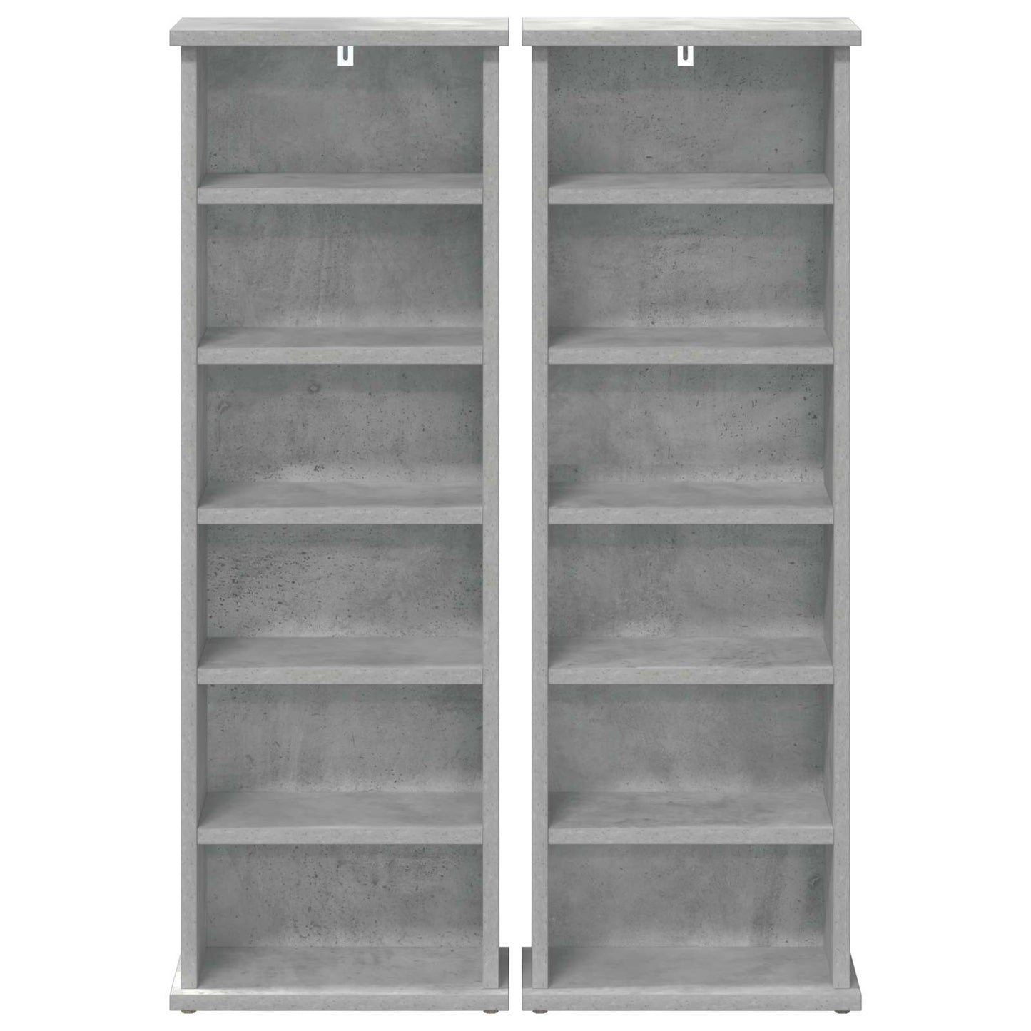 CD Cabinet 2 pcs Concrete Grey 32 x 17 x 92 cm Engineered Wood
