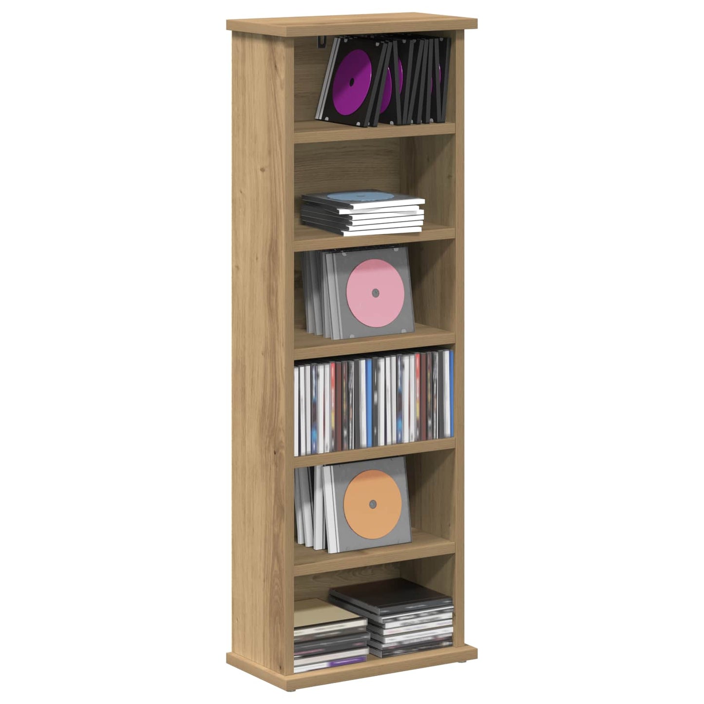CD Cabinet Artisan Oak 32 x 17 x 92 cm Engineered Wood