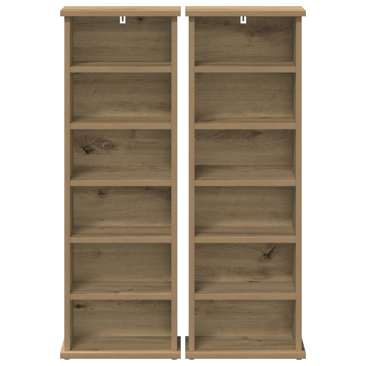 CD Cabinet 2 pcs Artisan Oak 32 x 17 x 92 cm Engineered Wood