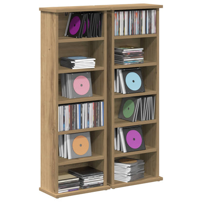 CD Cabinet 2 pcs Artisan Oak 32 x 17 x 92 cm Engineered Wood