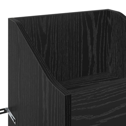 Record Cabinet Black Oak 36 x 36 x 95.5 cm Engineered Wood