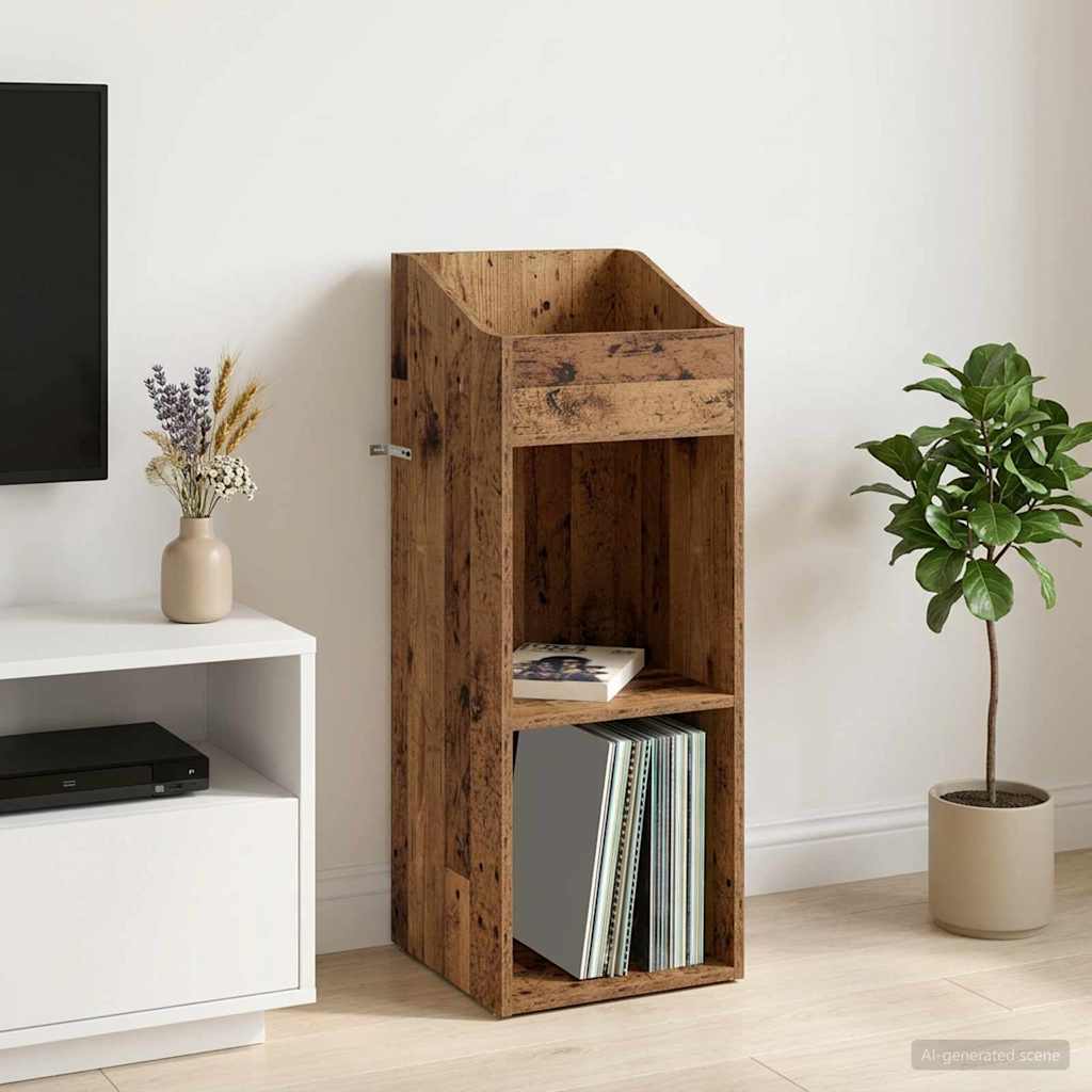Record Cabinet Old Wood 36 x 36 x 95.5 cm Engineered Wood