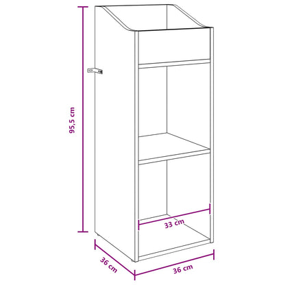Record Cabinet Artisan Oak 36 x 36 x 95.5 cm Engineered Wood