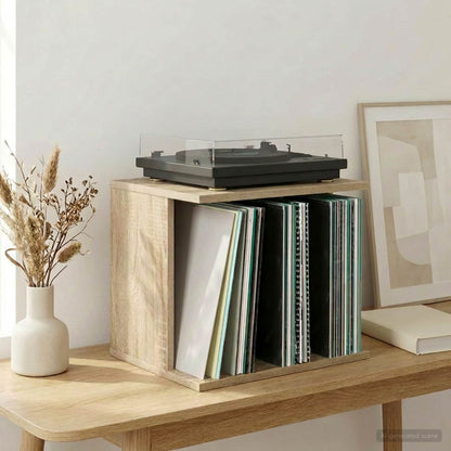 Vinyl Record Storage Sonoma Oak 42 x 33 x 36 cm Engineered Wood