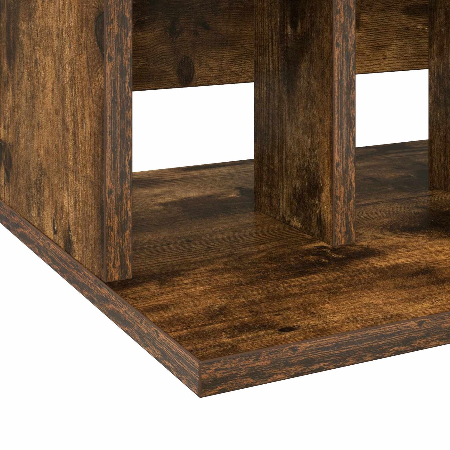 Vinyl Record Storage Smoked Oak 42 x 33 x 36 cm Engineered Wood