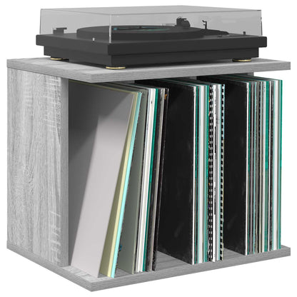 Vinyl Record Storage Grey Sonoma 42 x 33 x 36 cm