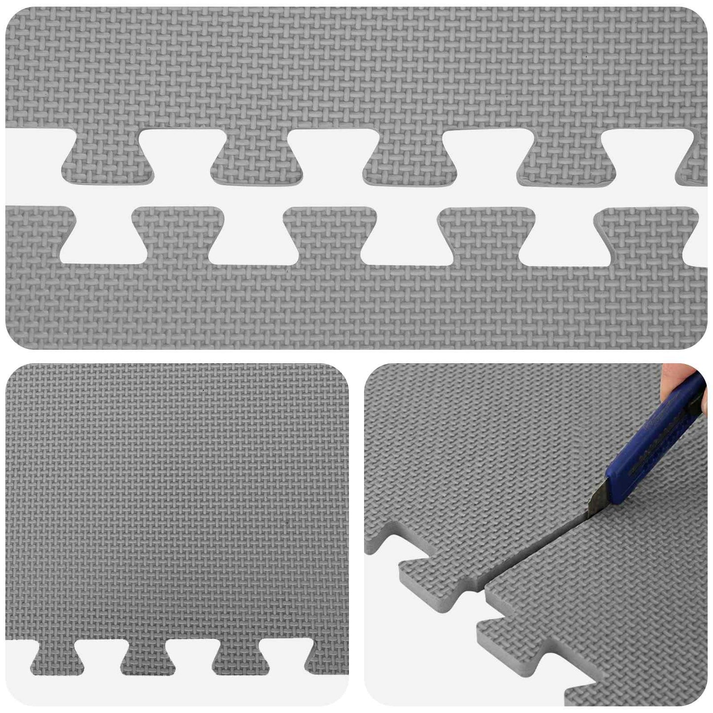 Floor Mats 24 pcs Grey 8.64 m² EVA Foam