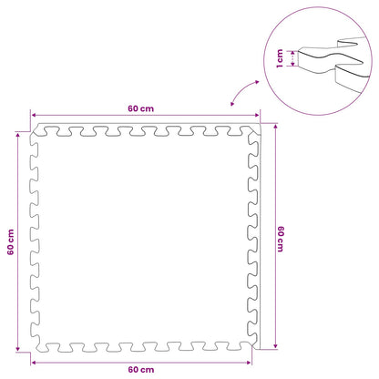 Floor Mats 24 pcs Grey 8.64 m² EVA Foam