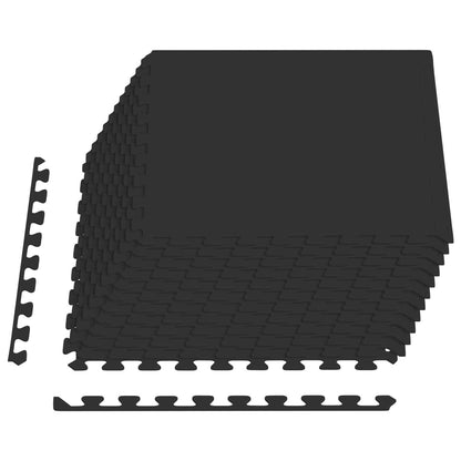 Floor Mats 12 pcs Black 4.32 m² EVA Foam