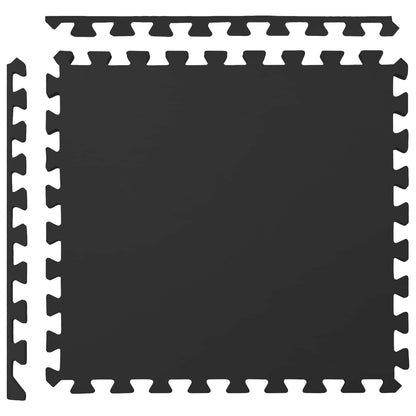 Floor Mats 12 pcs Black 4.32 m² EVA Foam