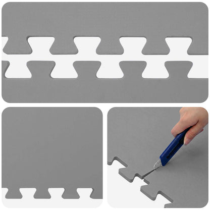 Floor Mats 12 pcs Grey 4.32 m² EVA Foam