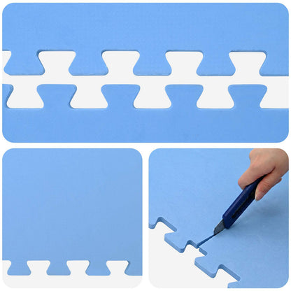 Floor Mats 24 pcs Blue 8.64 m² EVA Foam
