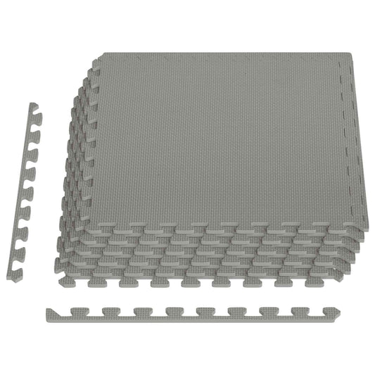 Floor Mats 6 pcs Grey 2.16 m² EVA Foam