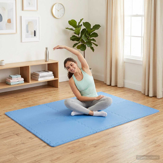 Floor Mats 12 pcs Blue 4.32 m² EVA Foam