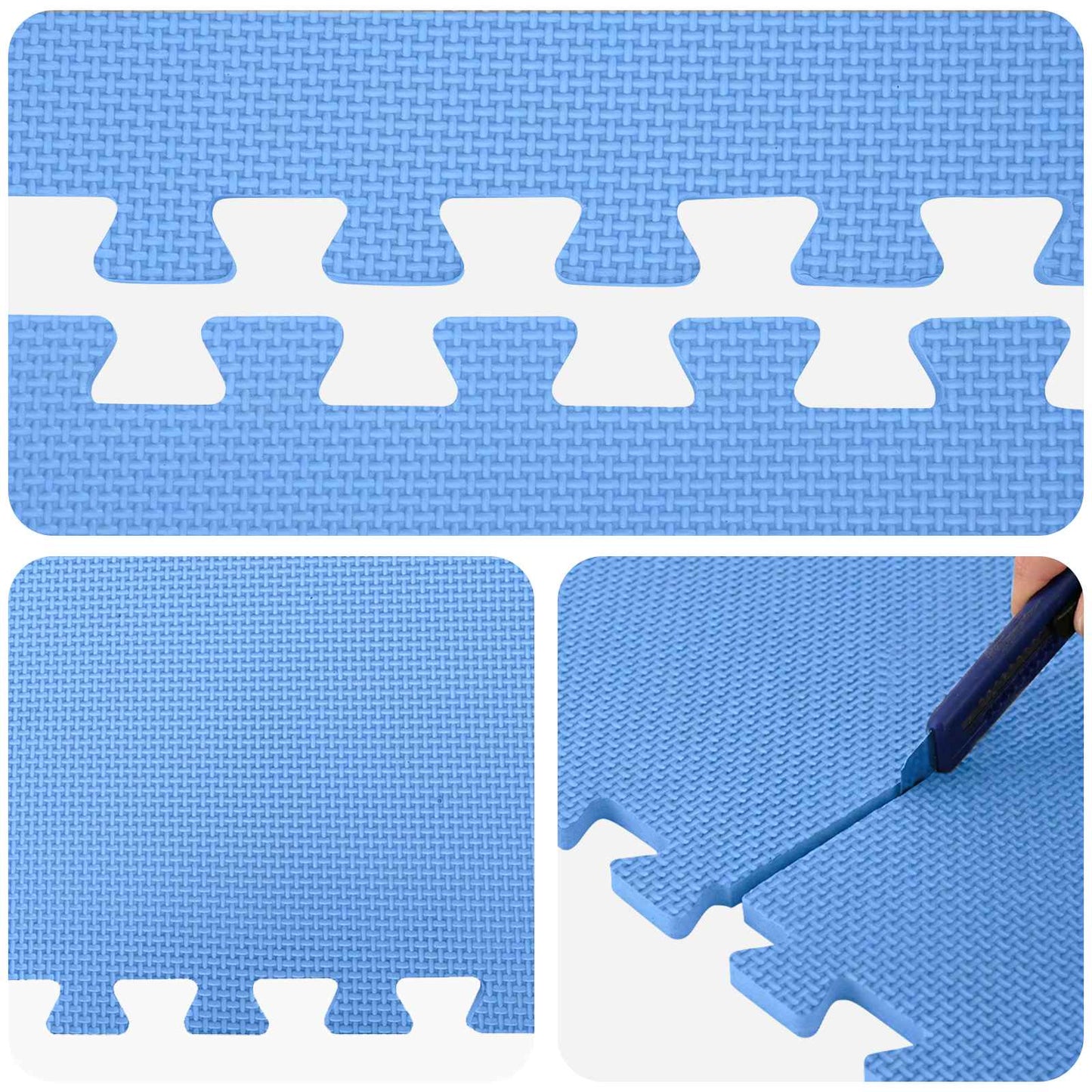 Floor Mats 24 pcs Blue 8.64 m² EVA Foam