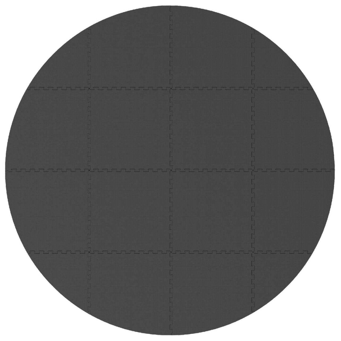 Pool Ground Mat 16 pcs Ø 235 cm Round EVA Foam Black