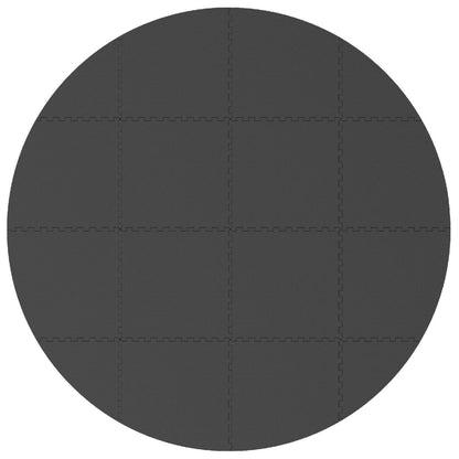 Pool Ground Mat 16 pcs Ø 235 cm Round EVA Foam Black