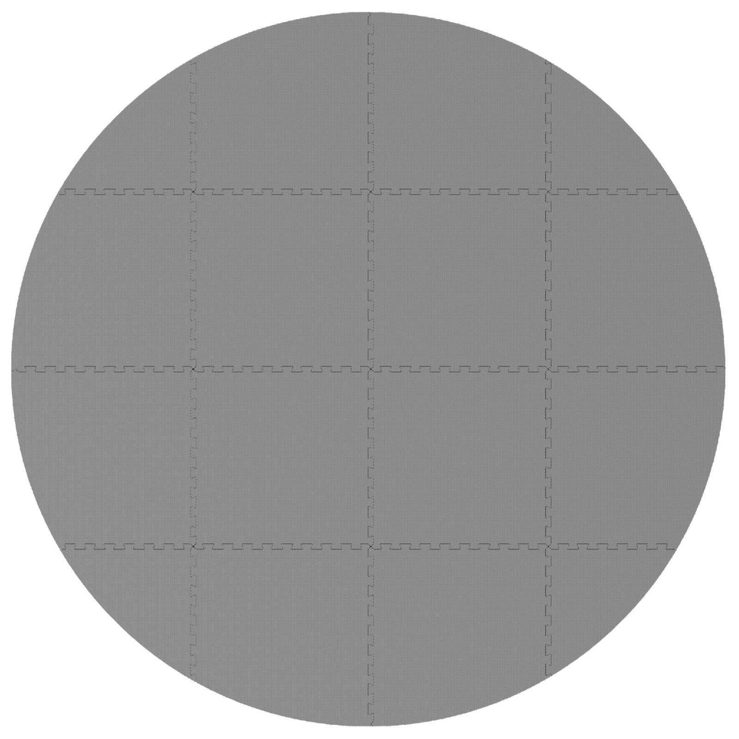 Pool Ground Mat 16 pcs Ø 235 cm Round EVA Foam Grey