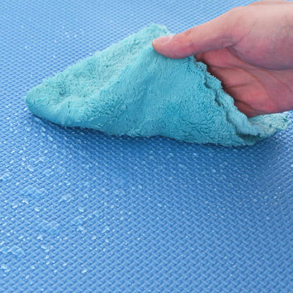 Pool Ground Mat 16 pcs Ø 235 cm Round EVA Foam Blue