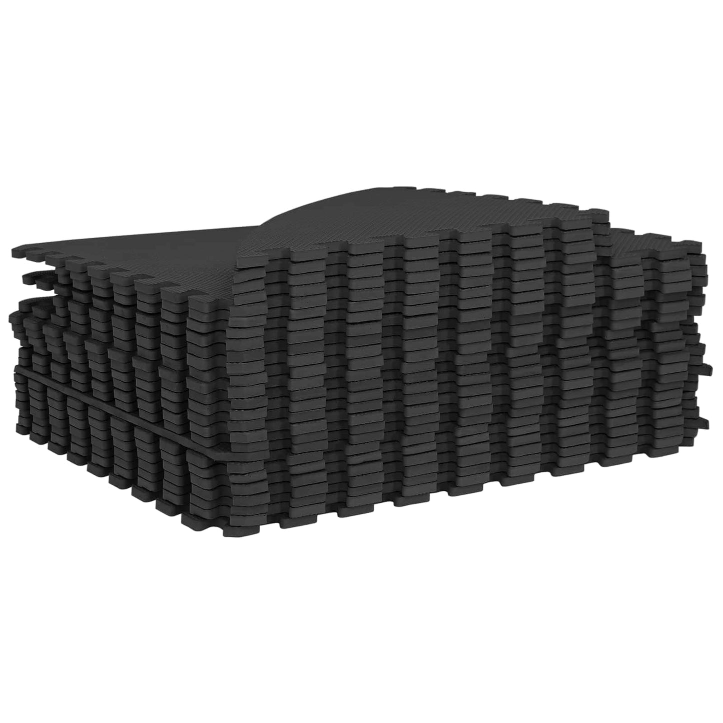 Pool Ground Mat 25 pcs Ø 292 cm Round EVA Foam Black