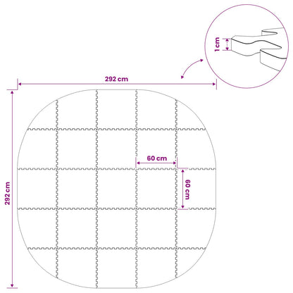 Pool Ground Mat 25 pcs Ø 292 cm Round EVA Foam Black