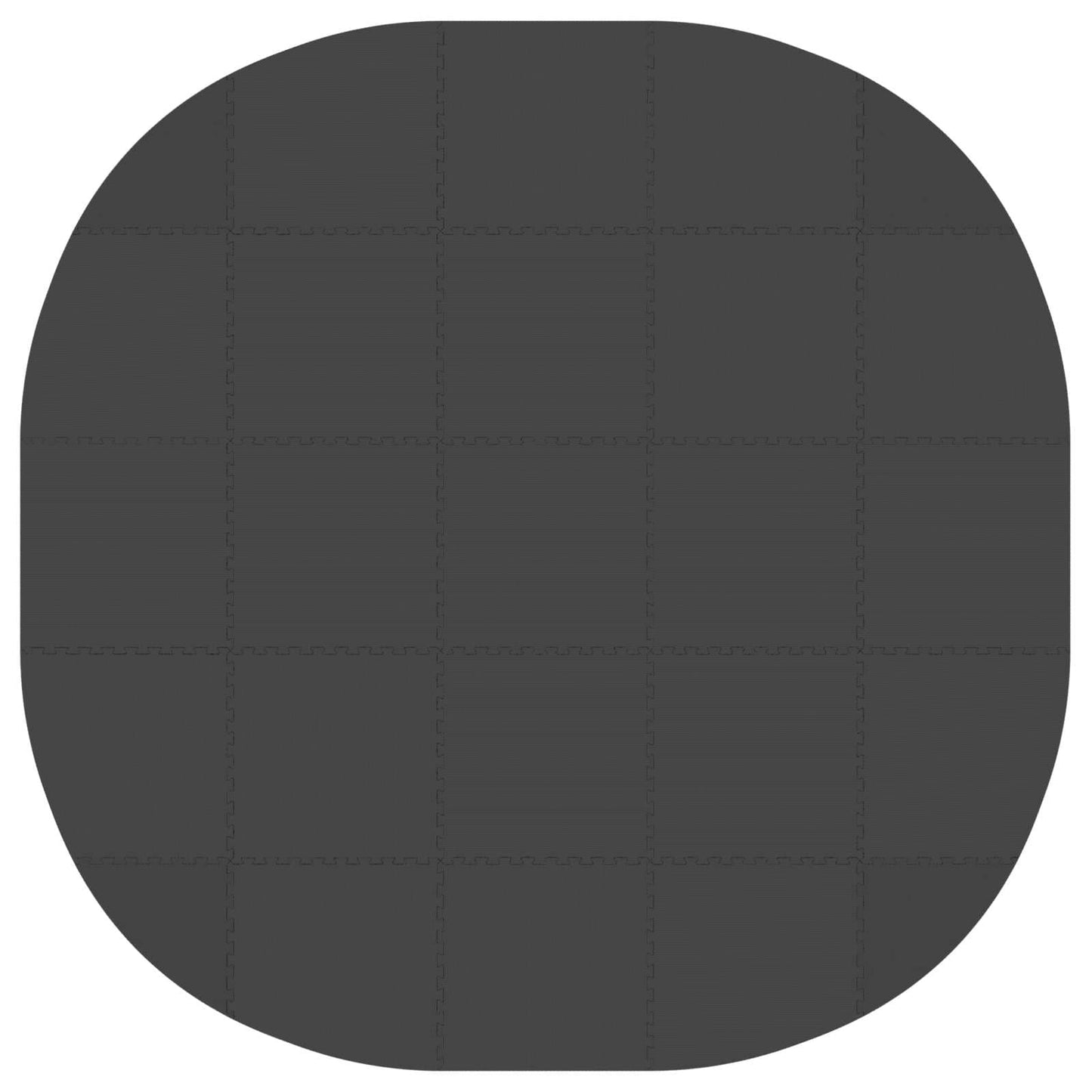 Pool Ground Mat 25 pcs Ø 292 cm Round EVA Foam Black