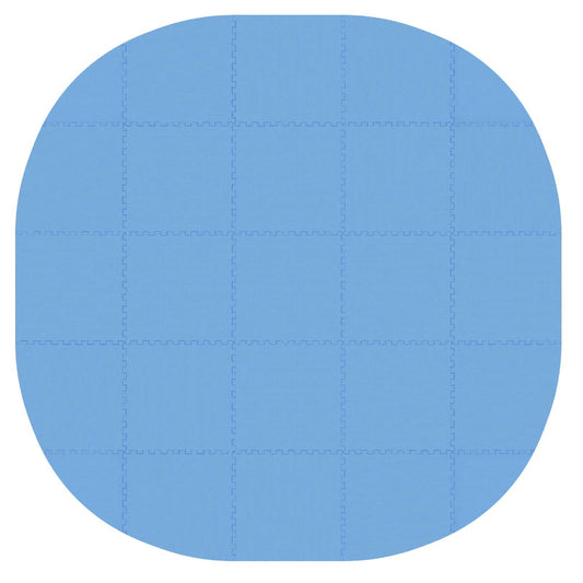 Pool Ground Mat 25 pcs Ø 292 cm Round EVA Foam Blue