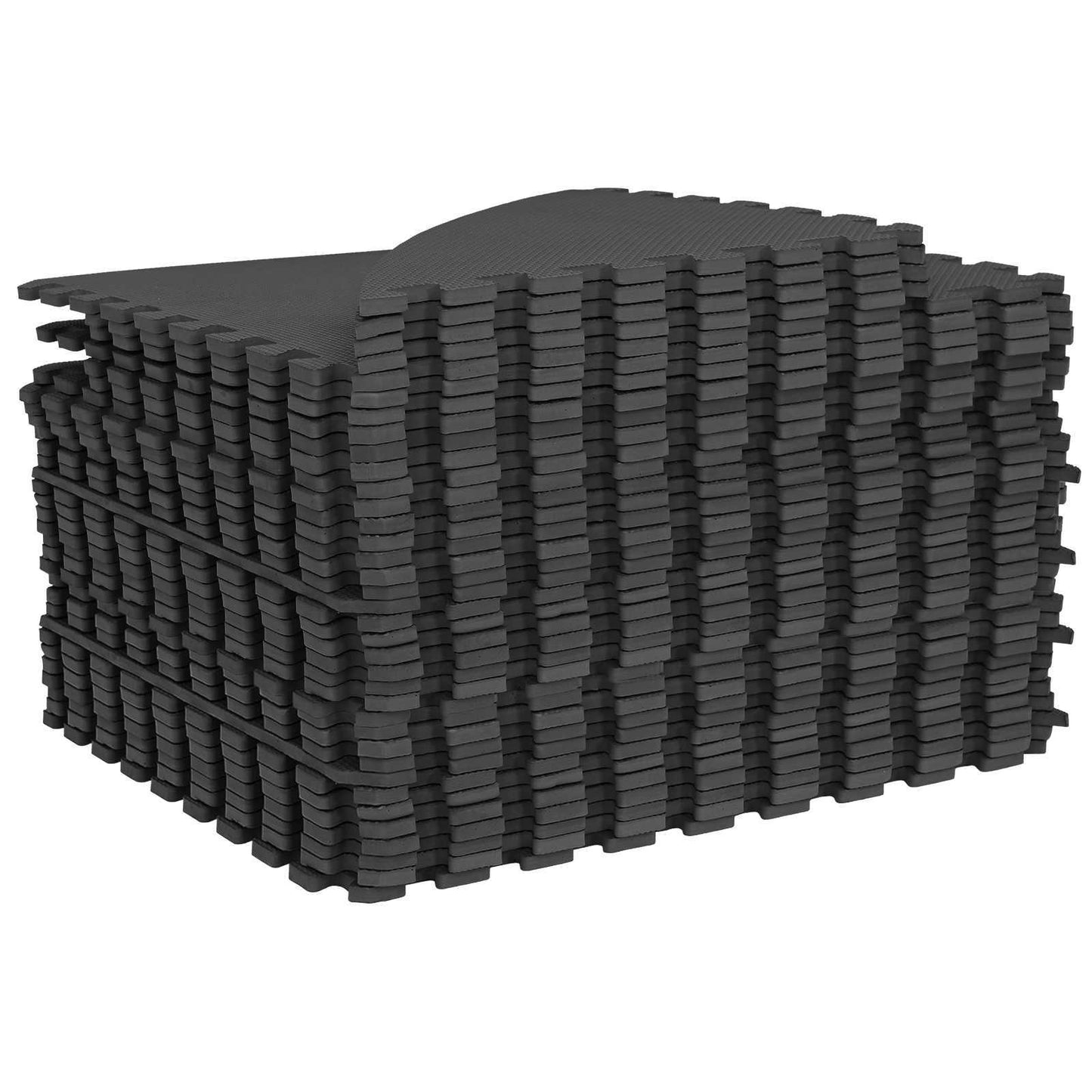 Pool Ground Mat 36 pcs Ø 350 cm Round EVA Foam Black