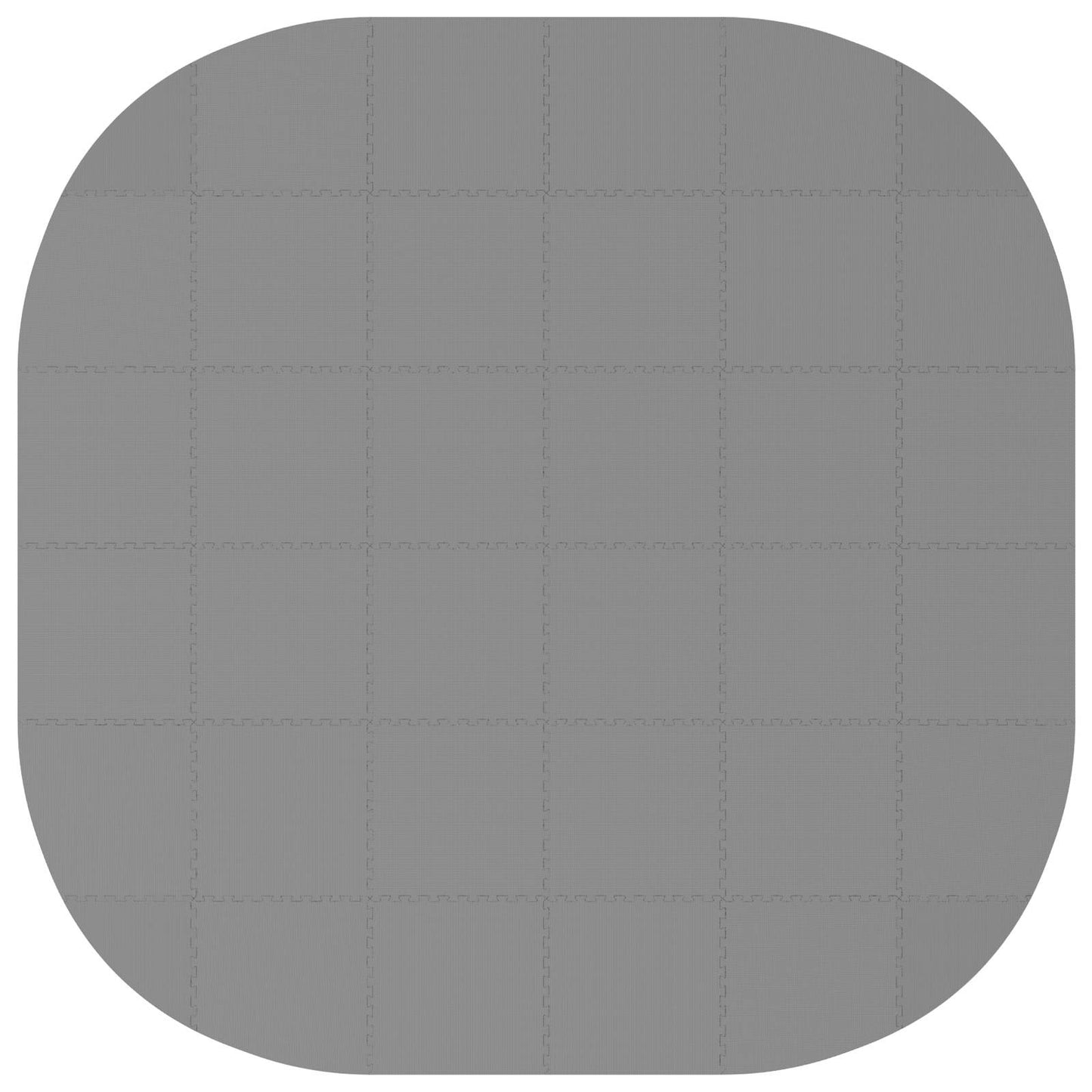 Pool Ground Mat 36 pcs Ø 350 cm Round EVA Foam Grey