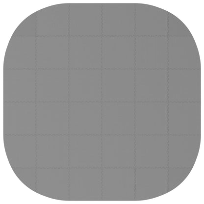 Pool Ground Mat 36 pcs Ø 350 cm Round EVA Foam Grey