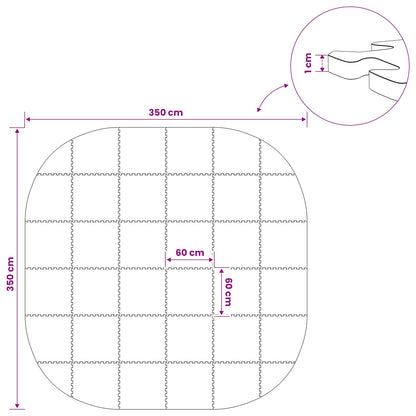 Pool Ground Mat 36 pcs Ø 350 cm Round EVA Foam Blue